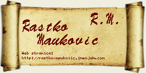 Rastko Mauković vizit kartica